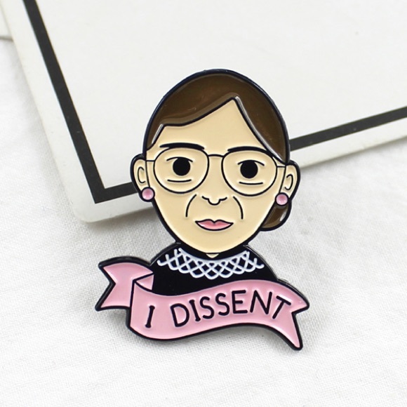 4/$20 I Dissent RBG Ruth Bader Ginsburg Enamel Pin - Picture 4 of 4